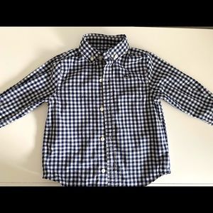 Vineyard Vines 2T Navy Gingham Whale Shirt